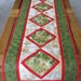 Christmas Table Runner Quilted made from Kaufman Flourish Fabric Line