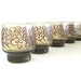 Libbey Vintage Juice Glasses -Chocolate Prada Patterned