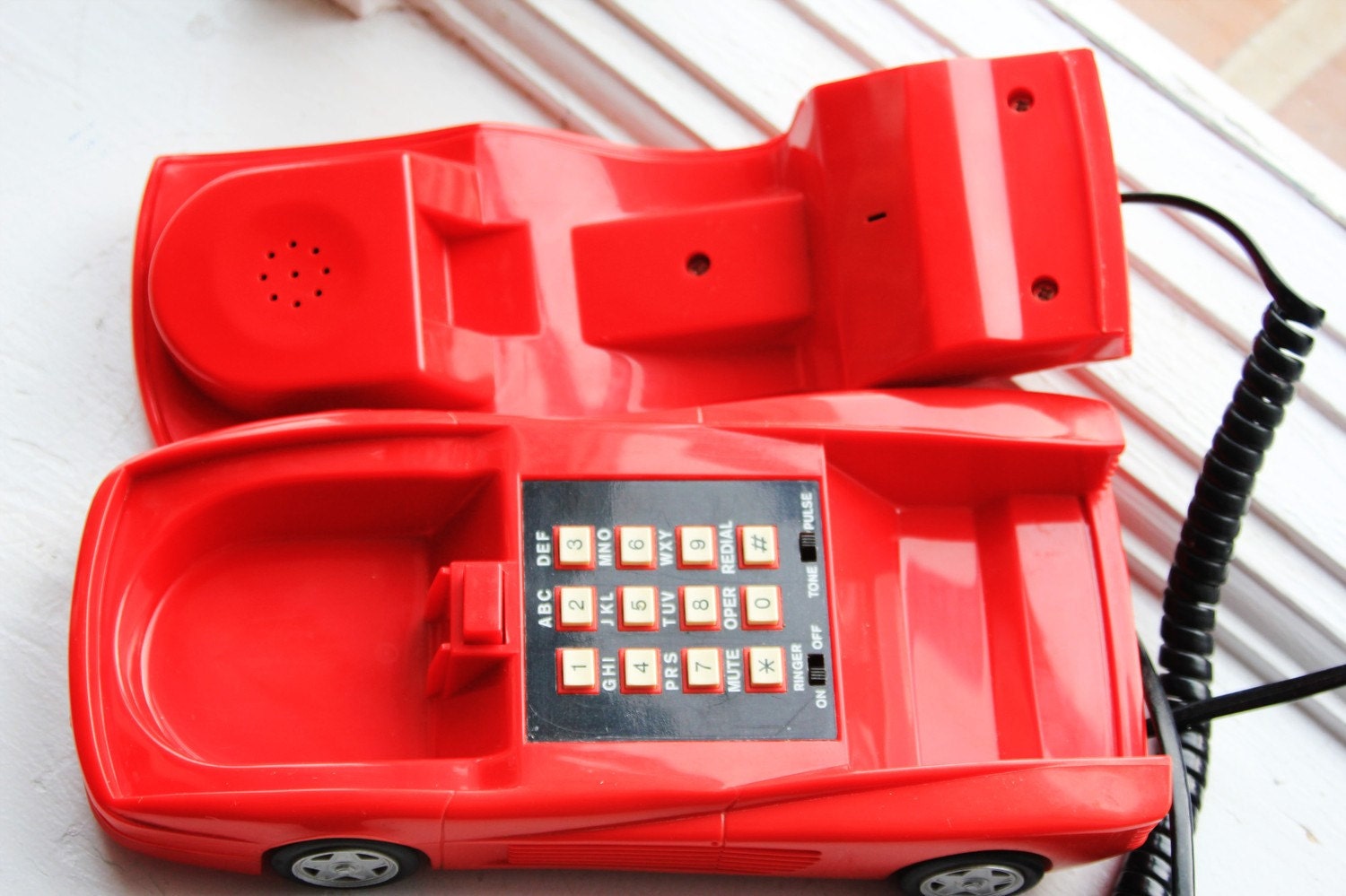 Vintage Ferrari Testarossa Novelty Phone 1980s Working