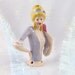 Half Doll Lady with Fan in Blue Antique Reproduction
