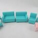 RESERVED Retro Dollhouse Furniture Living Room