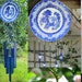 Glass and Porcelain Wind Chime Handcrafted Blue and White