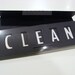 Quick Flick, Clean / Dirty Dishwasher Sign (black and shimmering white)