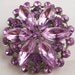 Vintage jewelry brooch in purple passion rhinestone abstract snow flake or flower brooch 1950s Sale save 10.oo