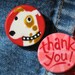 THANK YOU DOG hand painted magnet set