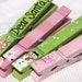 DEAR SANTA hand painted magnetic clothespin set