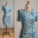 RESERVED FOR PRACHI . 2nd payment 90s Pastel Blue Sequin Dress// Blue Sequin Shift Dress