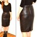 Michael Hoban North Beach Black Leather Skirt size 7/8