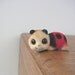 Vintage Flocked Ladybug Miniature Figurine