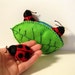 Felt Ladybug and Leaf Whimsical Plush Toys Imagination Play Set