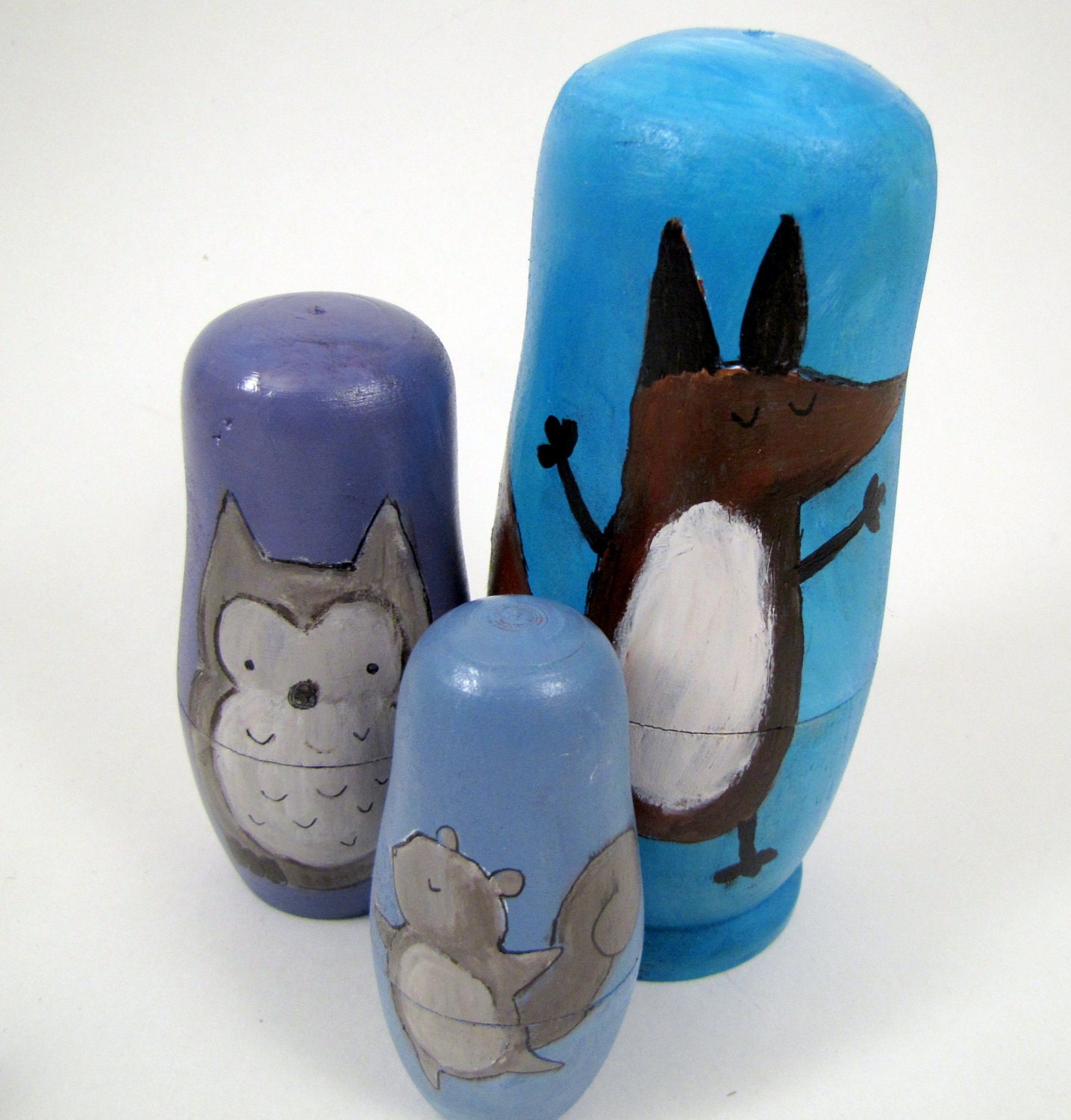 woodland animal nesting dolls