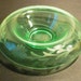 Light Green Etched Depression Glass Bowl