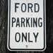 Ford Parking Only Heavy Metal Sign