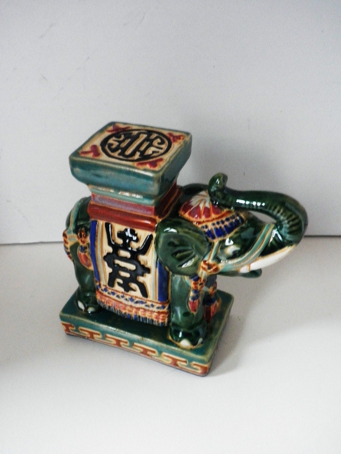 Ceramic Elephant Stand South Vietnam