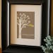 Personalized Custom Love Birds Family Tree - Gift for Wife - Anniversary Gift - 5"x7" (Yellow/Gray)
