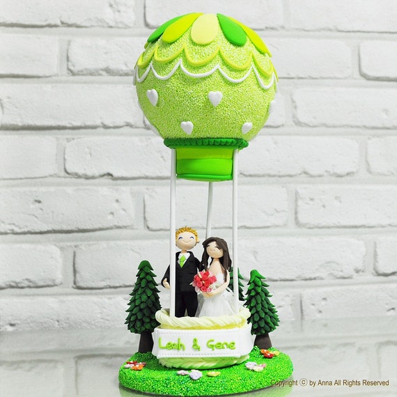 Air Balloon Custom Wedding Cake Topper Gift Decoration Let