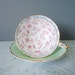 Paragon Fortune Telling Tea Cup and Saucer - Green Fortune Telling Teacup Set - Victorian Teacup Set