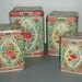 Floral Kitchen Canister Set - Holland Floral Canisters - Vintage Kitchen Canister Set