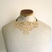 Leather lace necklace - cream