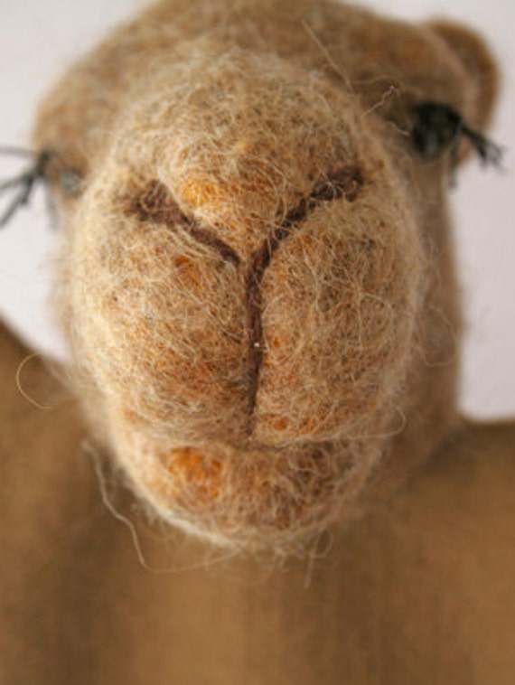 Needle Felted Camel Puppet