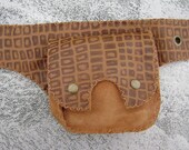 Triple Pouch Leather Utility Belt -festival belt