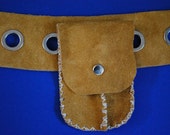 Small pouch suede belt