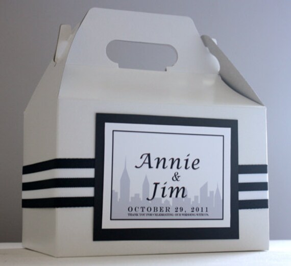 Wedding Welcome Bag/Basket - Partying Favor - Elegant New York Skyline ...