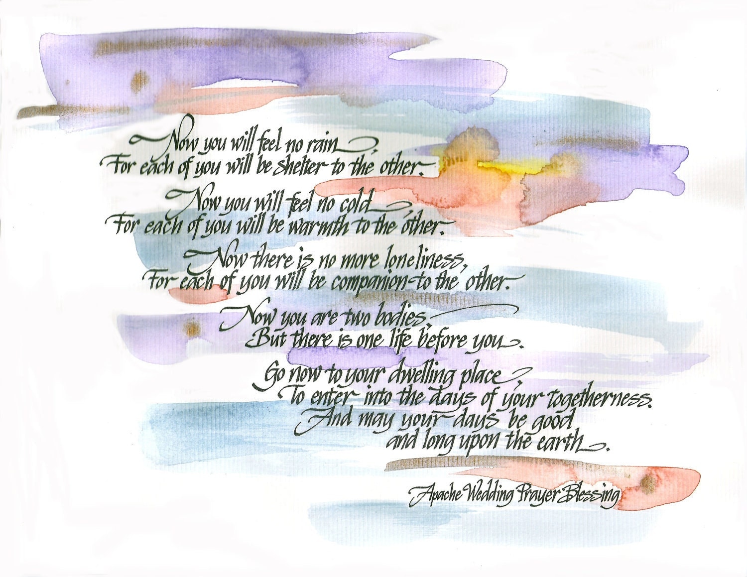 APACHE WEDDING PRAYER Blessing&hellip;&hellip;8 x 10 Frameable