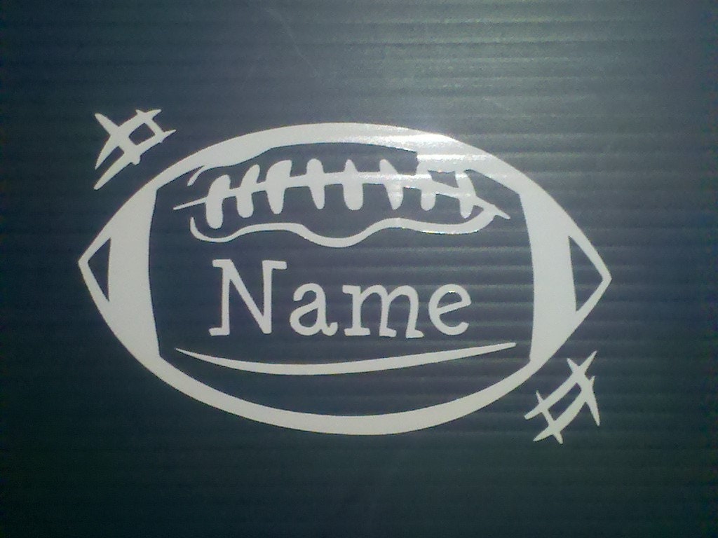 Personalized Football Vinyl Car Decal
