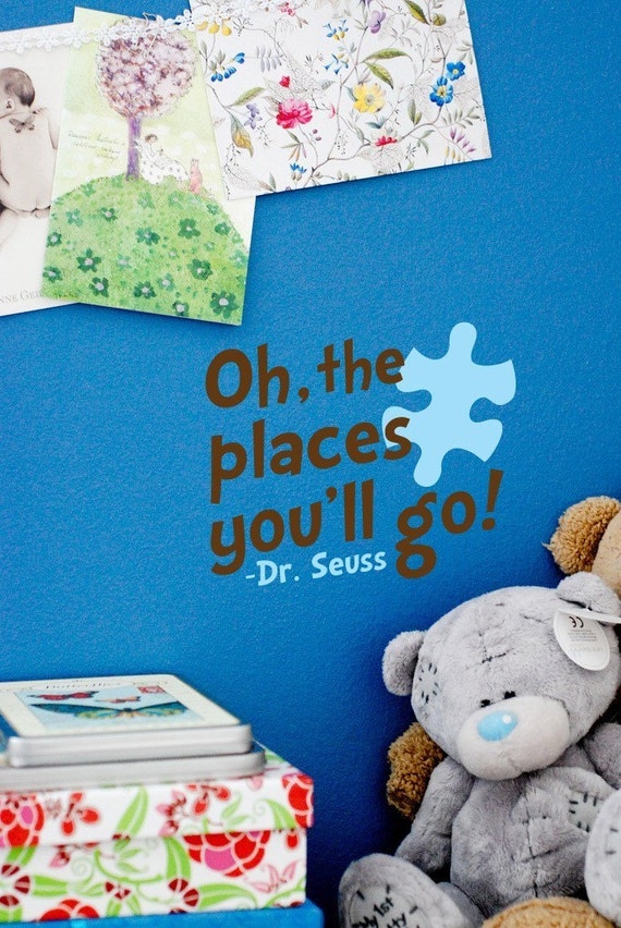 Items similar to Oh The Places...Vinyl Wall Decal on Etsy