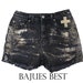 SUPER SALE- Awesome Black Bleached Cross Shorts