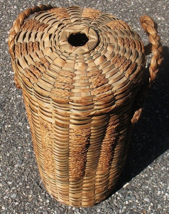 VINTAGE MAINE MICMAC BASKET MAINE NATIVE AMERICAN by SOPOVINTAGE
