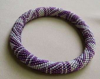 Bead Crochet Pattern: Little Boxes Bead Crochet Bangle