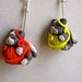 4 Sleeping Kitties Stitch Markers: Sleeping Cats on Yarn Balls Knitting Stitch Markers