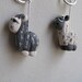 4 Alpaca Stitch Markers: Herd of Mottled Alpaca Knitting Stitch Markers