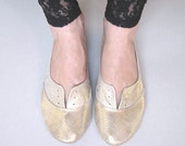 Soft Gold Leather Handmade Oxfords