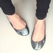 Iridescent Stunning Handmade Leather Ballerinas - Special Listing for Ildico