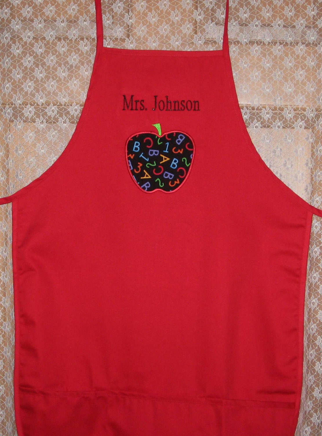 TEACHER Personalized apron back to school preschool daycare