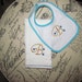 ON SALE-Monogram "B" Bib and Burp Cloth Sample Set