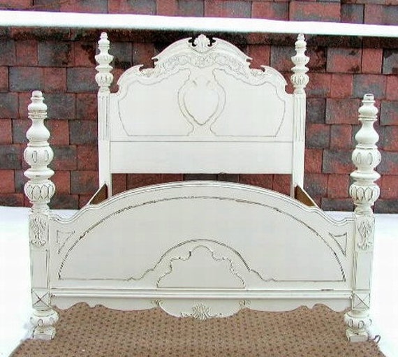 sHaBbY Romantic White cHiC Recycle Full Double Bed by picks4u