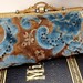 Blue Velvet Victorian Beaded Purse Antique Brass Steampunk Clutch Tagt 123 cc etsy guild tenx tt cccoe sos Steam jgt lot ocean