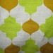 RESERVED for SUSAN-Citron and gold on white vintage barkcloth atomic fabric NOS light nubby texture