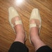 Vintage Kraus ballet flats slippers bone leather mary jane shoes 6-6.5 M never worn