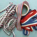 Assortment of Red White and Blue Vintage Trims