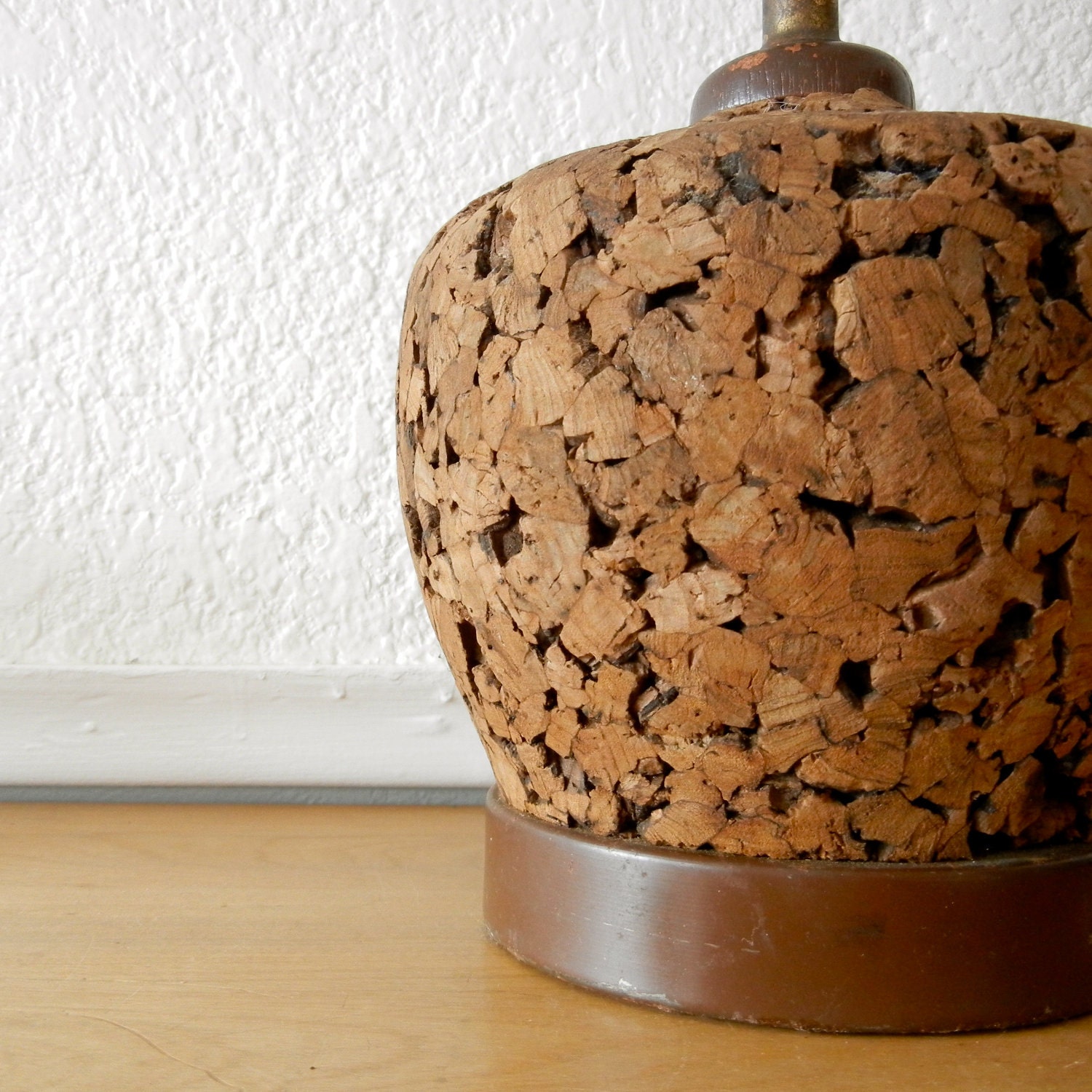 Mid Century Cork Lamp Works