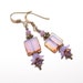 Purple Earrings, Vintage Style