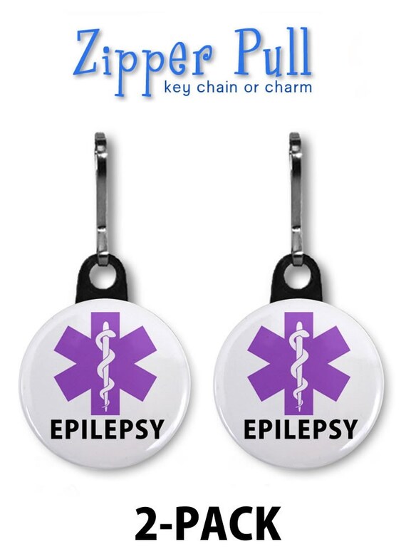 Items similar to Purple Medical Alert Symbol Epilepsy Awareness Zipper