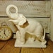 RESERVED for Dawn - Vintage White Elephant Ceramic Flower Pot