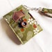 ipod/iphone wallet - Japanese sakura on olive - strap not include