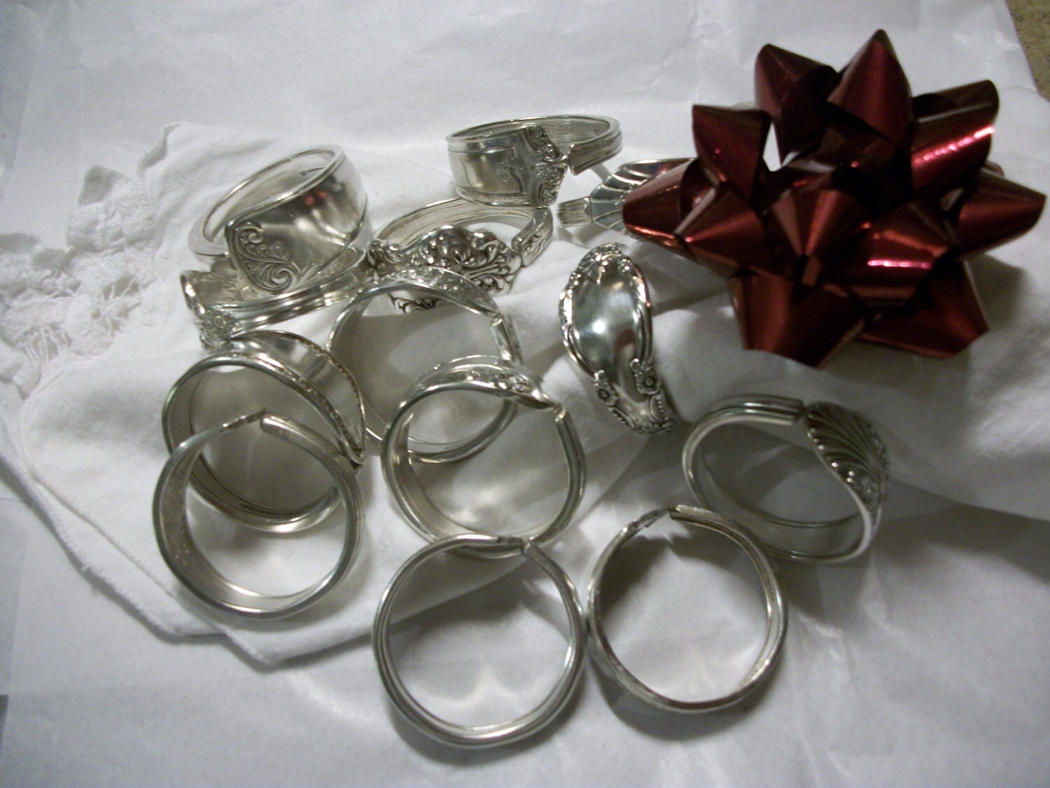 Assorted napkin rings handcrafted from antique by islandriches